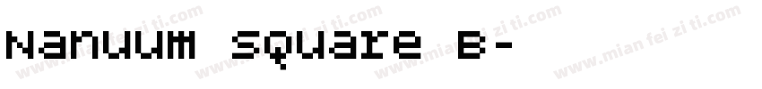 Nanuum Square B字体转换